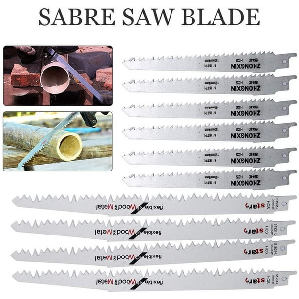 10X Saw Blades Sabre Reciprocating Wood & Metal For Bosch Makita Dewalt Hitach